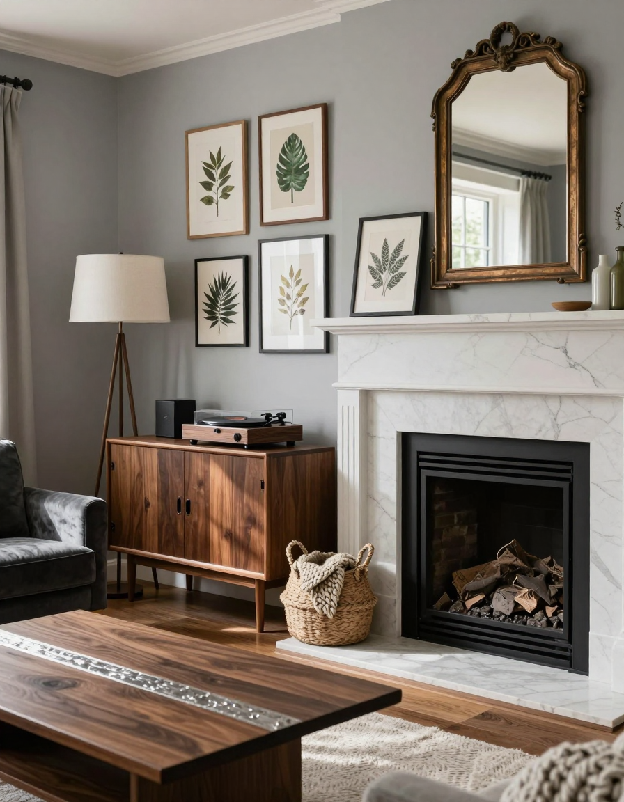 Bohemian Bohemian Living Room Fireplace Design design