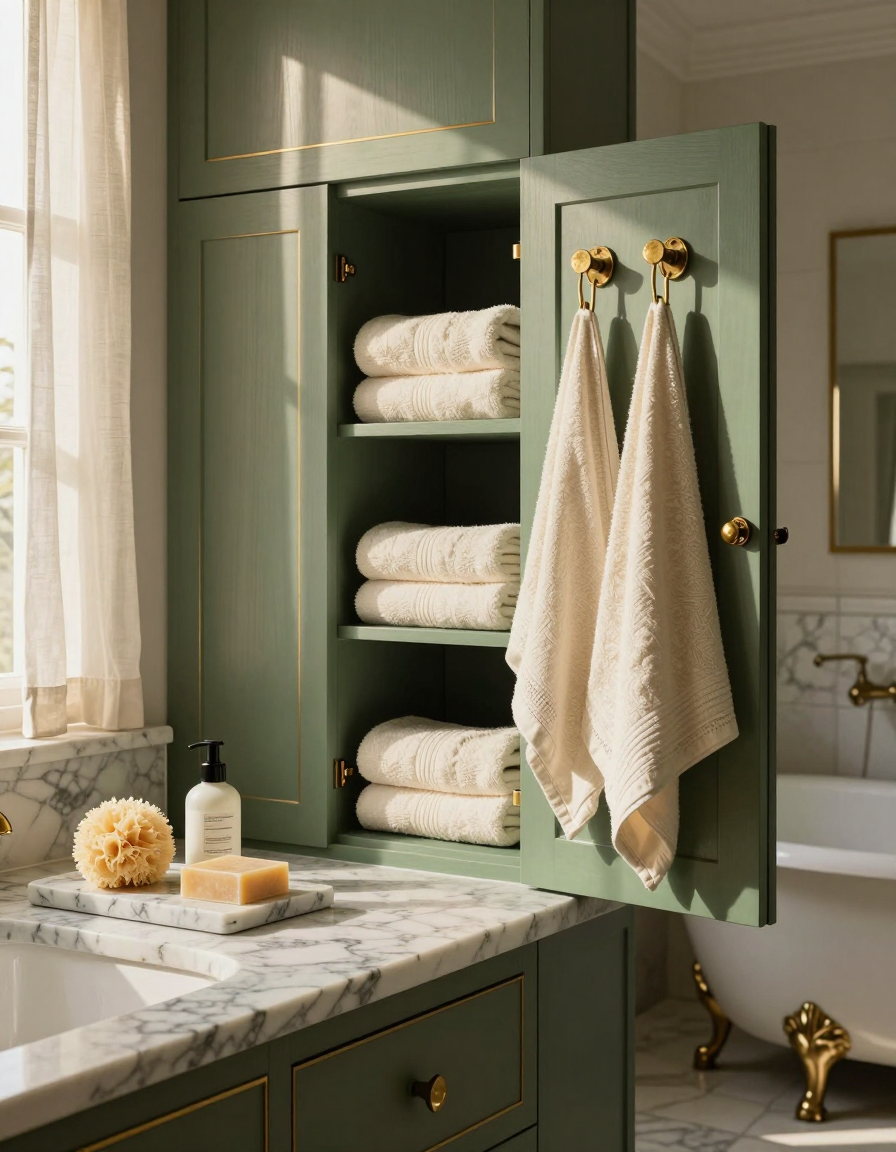 Traditional Traditional Bathroom Towel Storage design