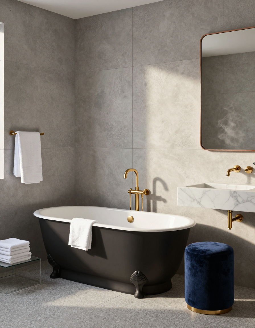 Industrial Industrial Bathroom Tile Trends design