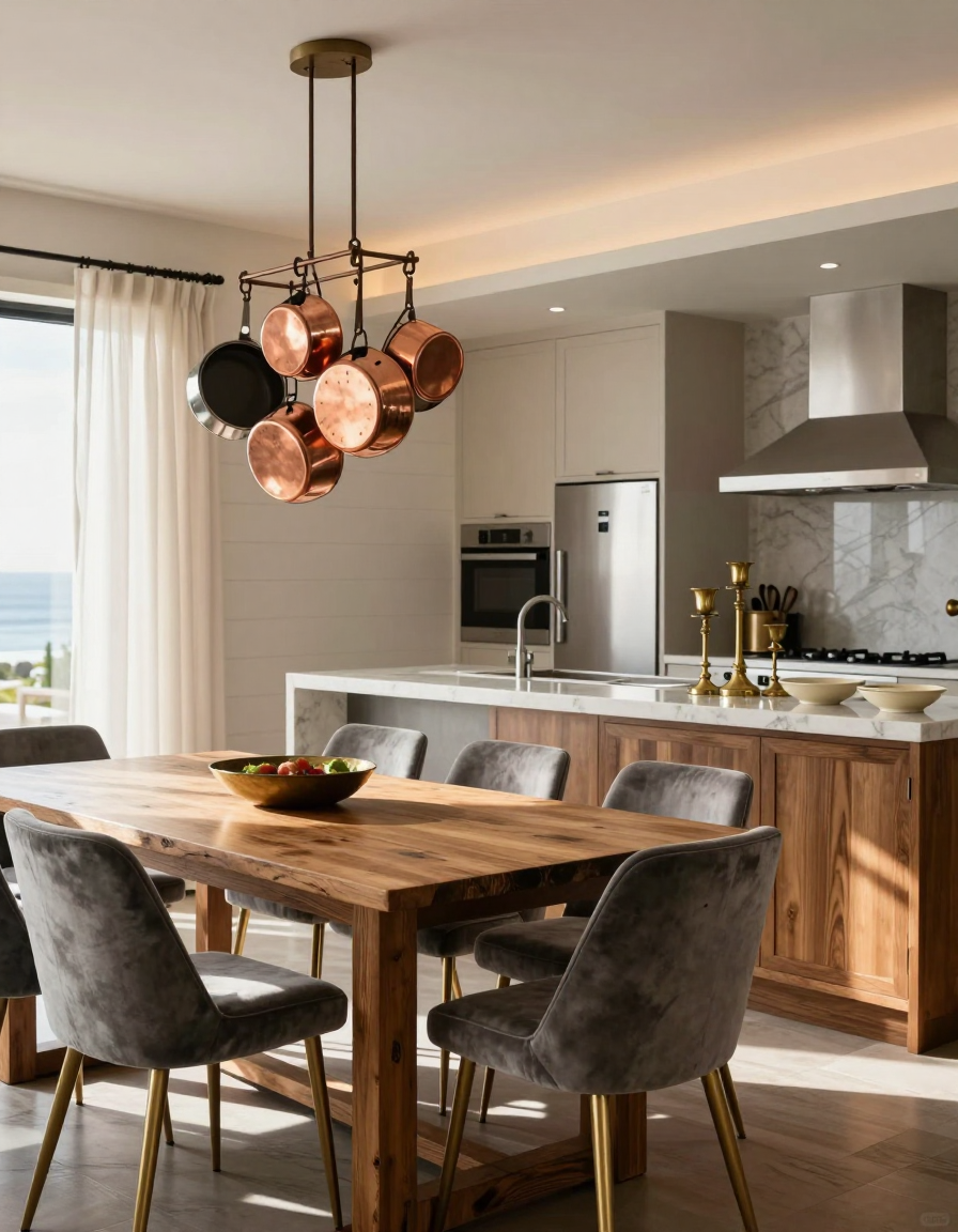 Coastal Coastal Dining Room Furniture Layout design