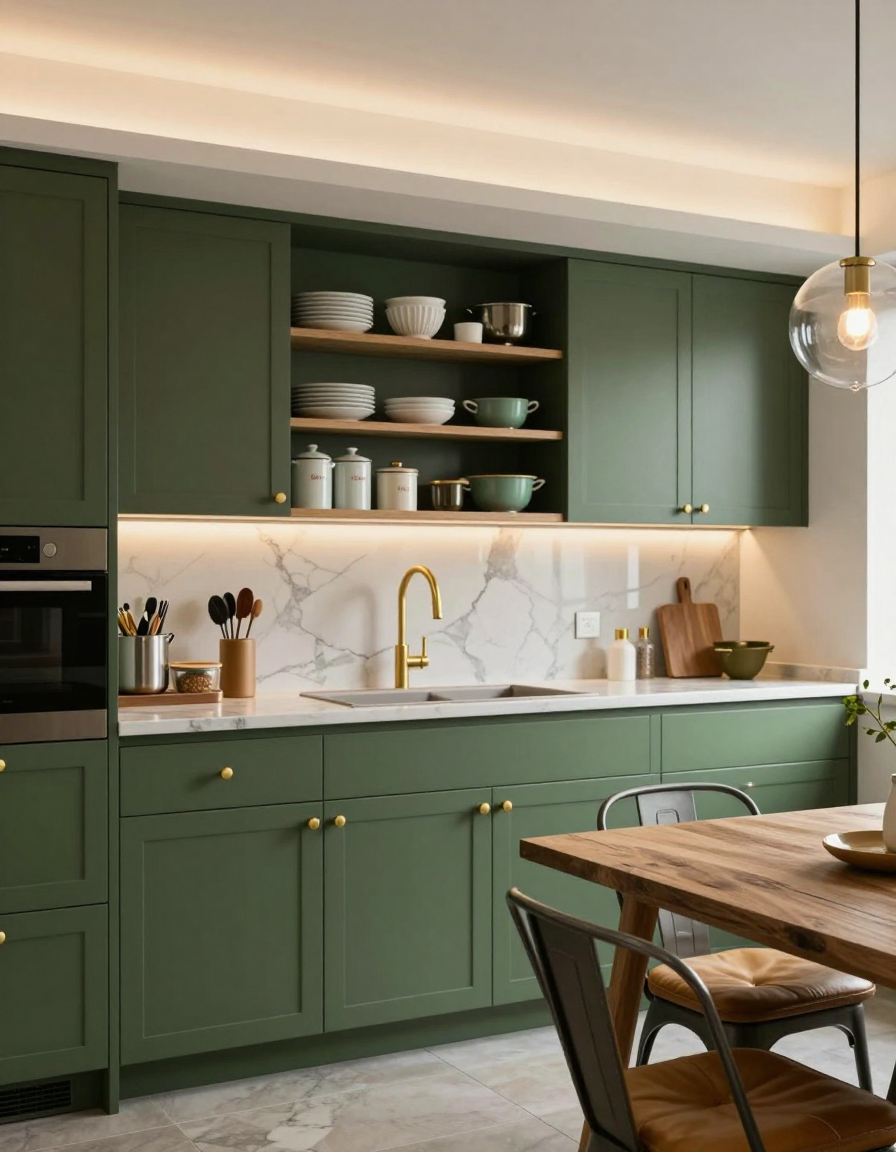 Mid-Century Mid-Century Kitchen Cabinet Organization design