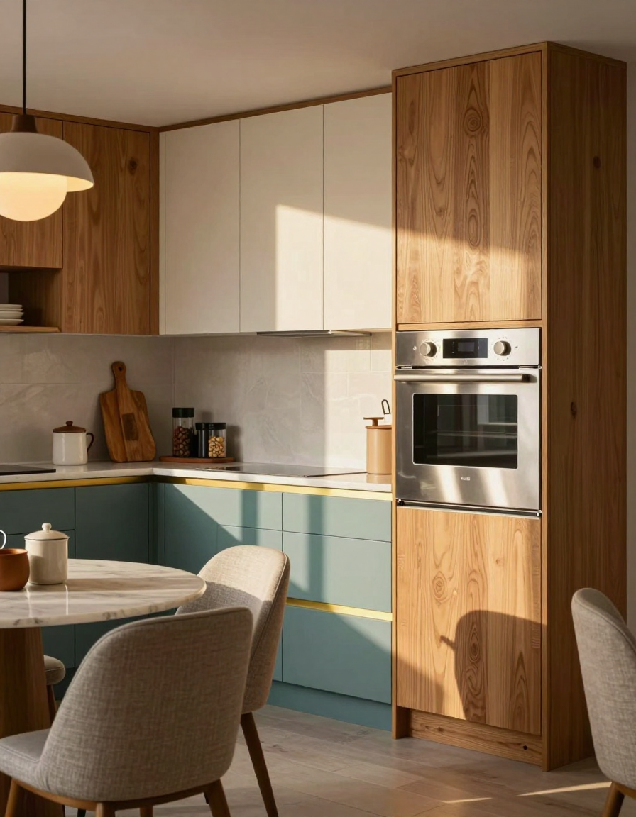 Mid-Century Mid-Century Kitchen Cabinet Colors design