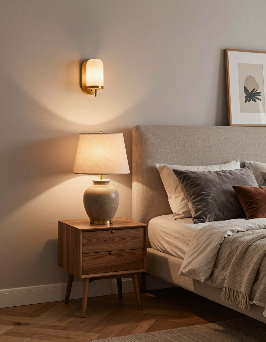 Scandinavian Scandinavian Bedroom Ambient Lighting design