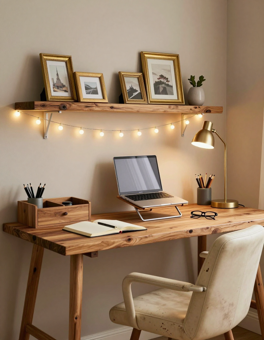 Rustic Rustic Home Office Small Space Design design
