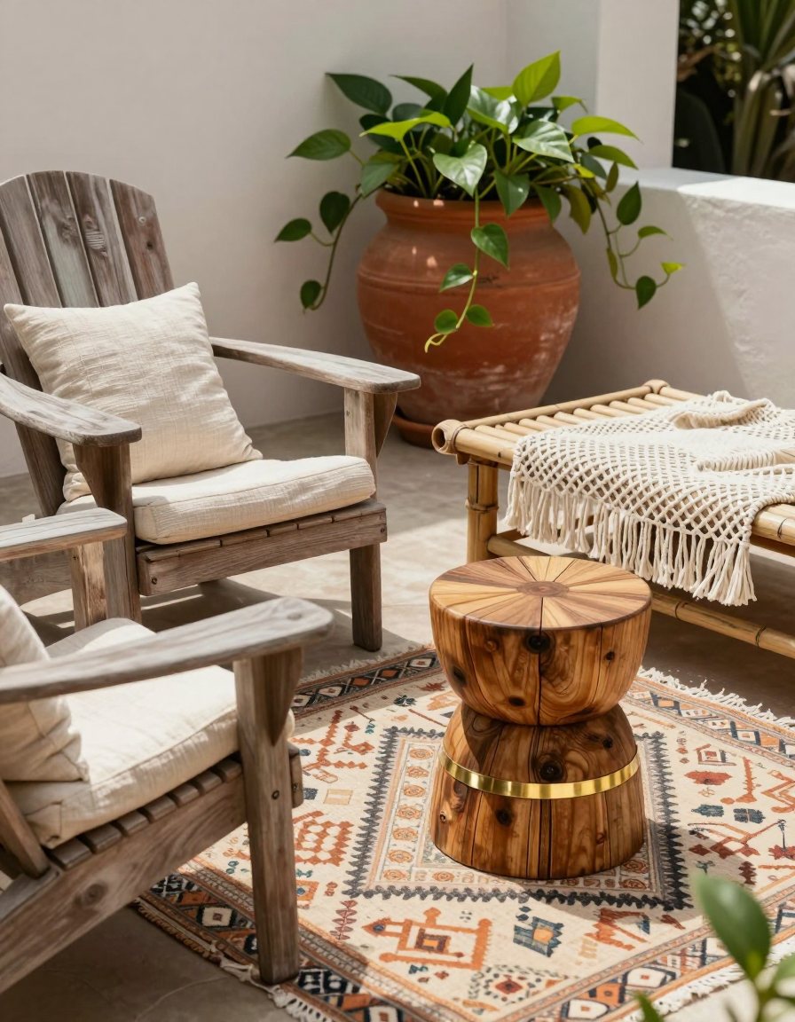 Bohemian Bohemian Outdoor Seating Arrangement design