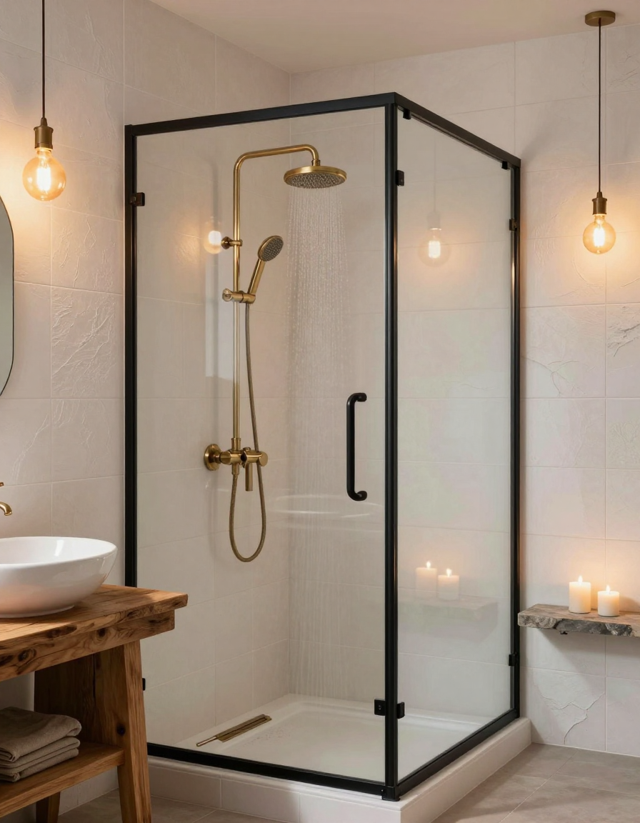 Industrial Industrial Bathroom Shower Ideas design