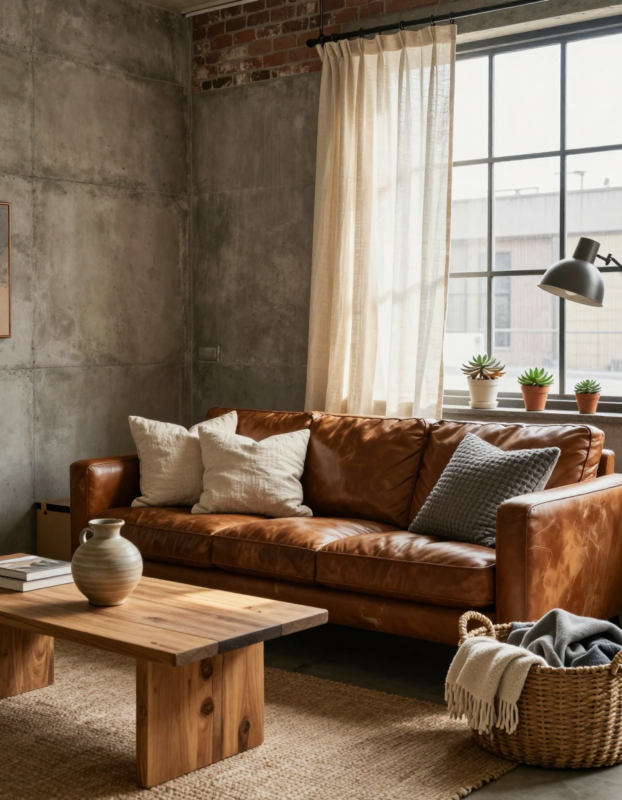 Industrial Industrial Living Room Accent Wall design