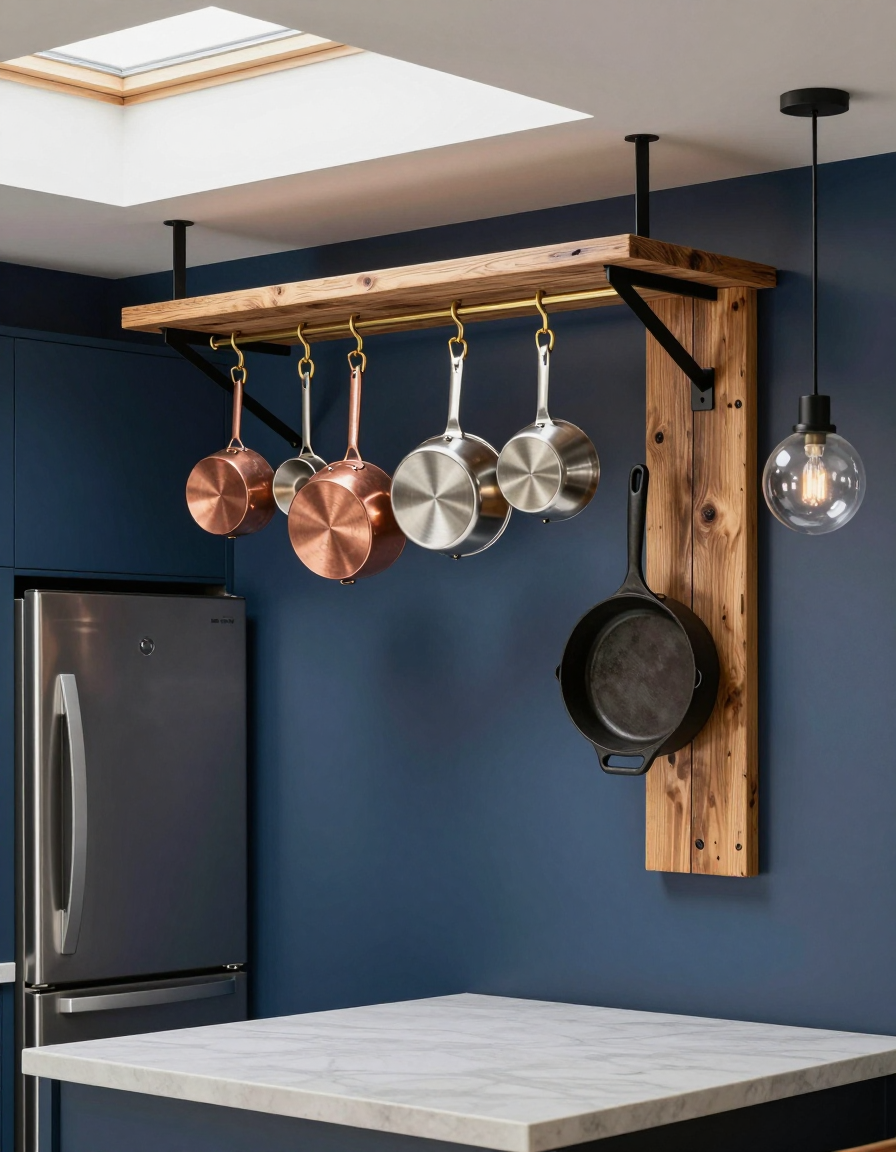 Minimalist Minimalist Kitchen Pot Rack Ideas design