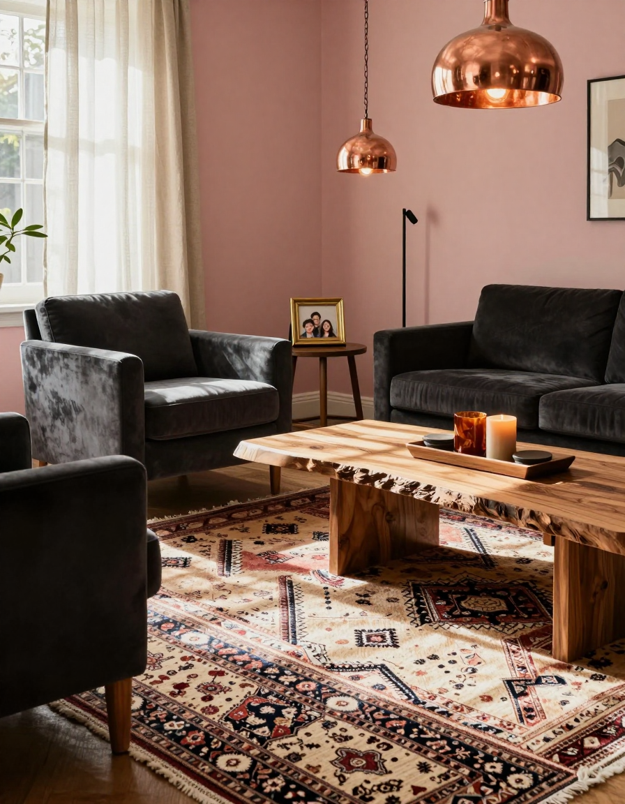 Bohemian Bohemian Living Room Rug Selection design