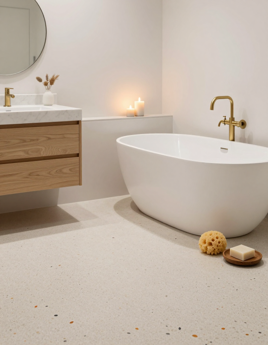 Scandinavian Scandinavian Bathroom Flooring Options design