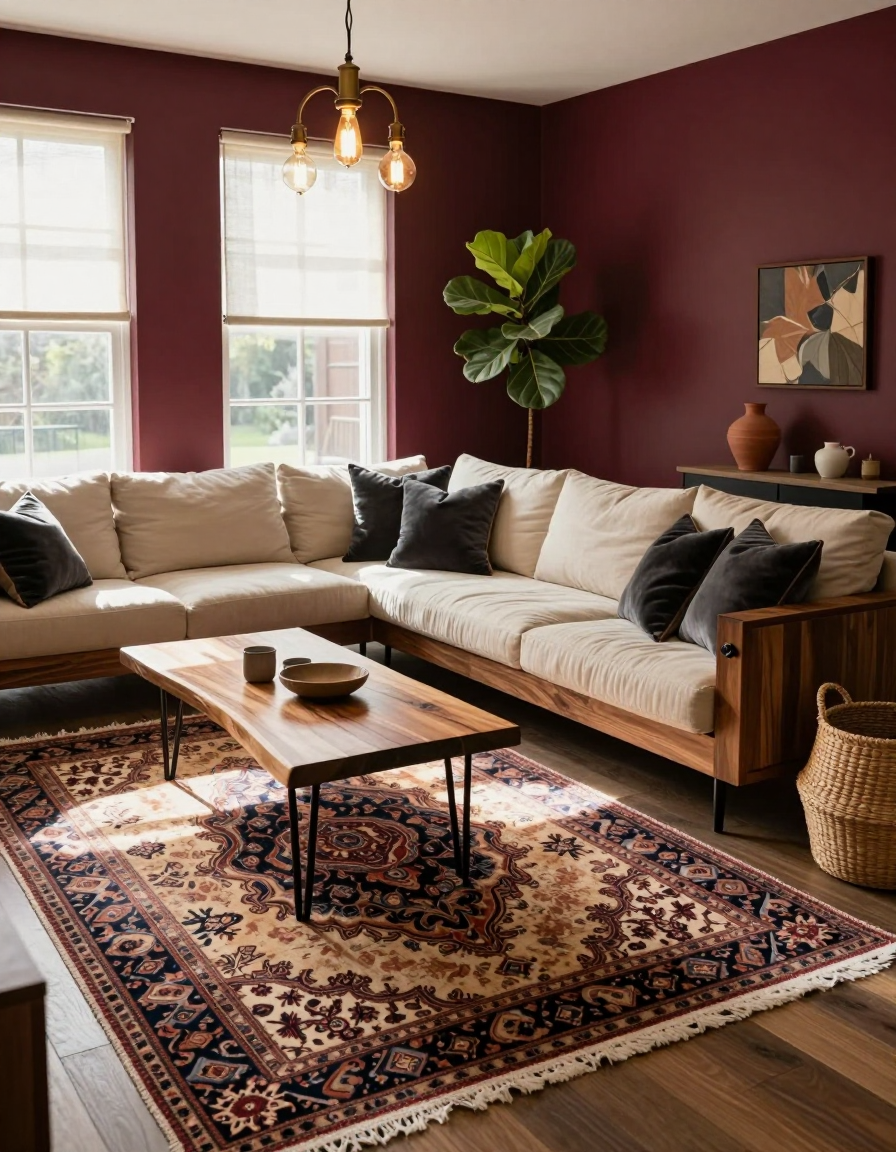 Bohemian Bohemian Living Room Rug Selection design