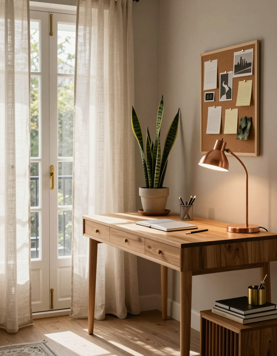 Bohemian Bohemian Home Office Natural Light design
