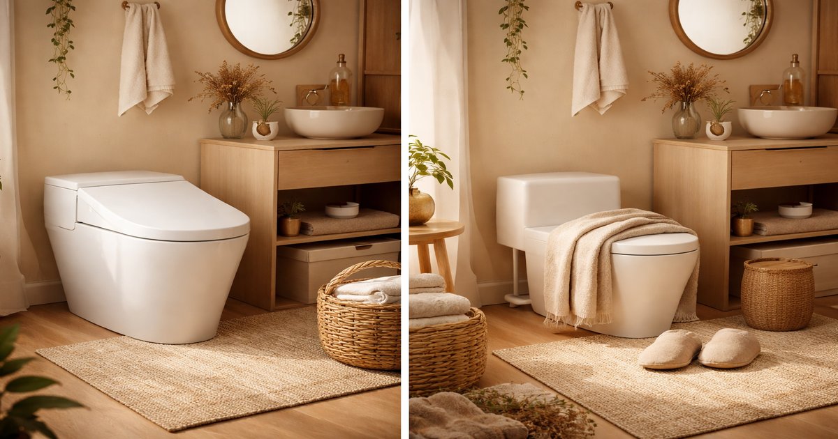 toto toilet in use